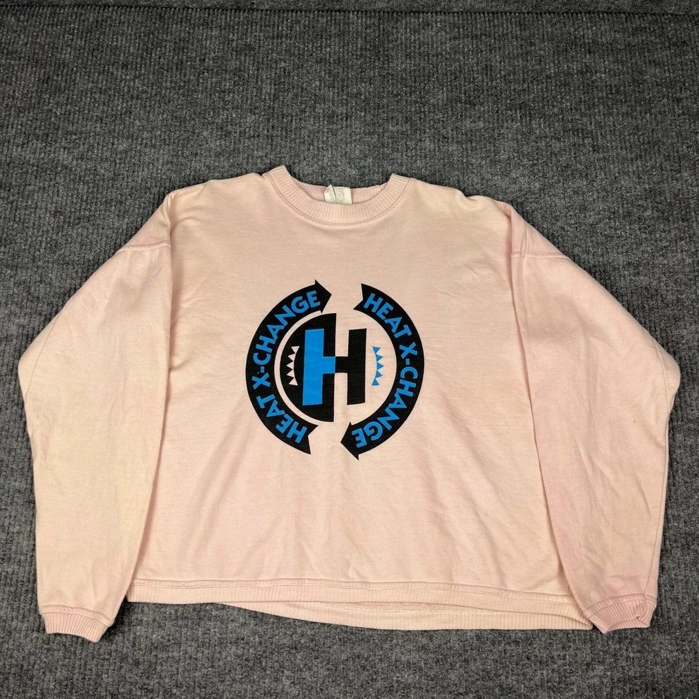 Vtg 90s Hypercolor Sweatshirt Mens L Pink Heat X Change Color Changing Graphic